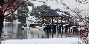 Las nevadas volvieron a pintar de blanco Villa Pehuenia-Moquehue